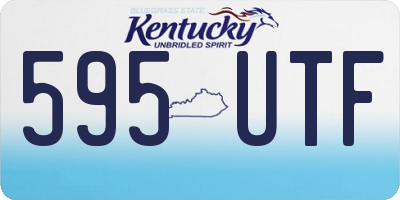 KY license plate 595UTF