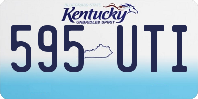 KY license plate 595UTI