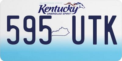 KY license plate 595UTK