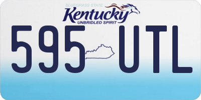 KY license plate 595UTL