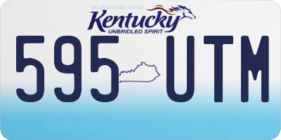 KY license plate 595UTM