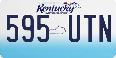KY license plate 595UTN