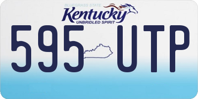 KY license plate 595UTP