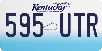 KY license plate 595UTR
