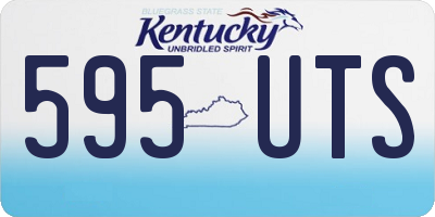 KY license plate 595UTS