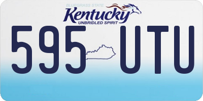 KY license plate 595UTU