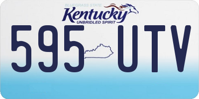KY license plate 595UTV