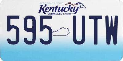 KY license plate 595UTW