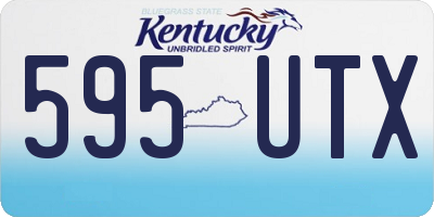 KY license plate 595UTX