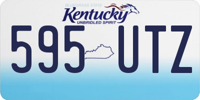 KY license plate 595UTZ
