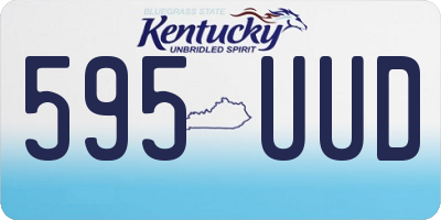 KY license plate 595UUD