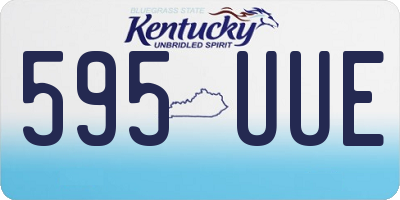 KY license plate 595UUE