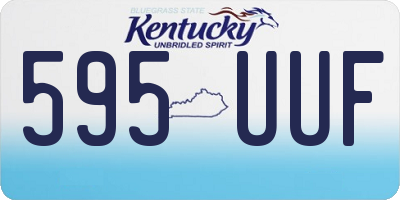 KY license plate 595UUF