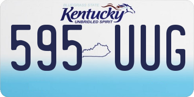 KY license plate 595UUG
