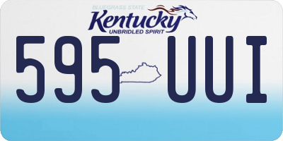 KY license plate 595UUI
