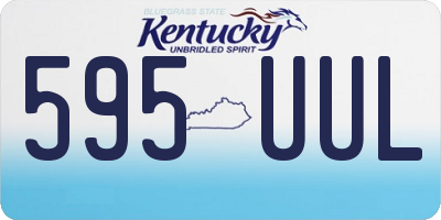 KY license plate 595UUL