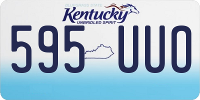 KY license plate 595UUO