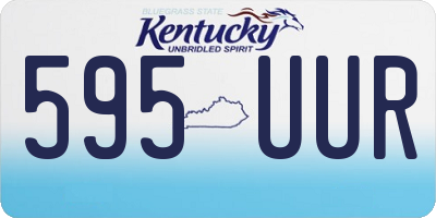 KY license plate 595UUR