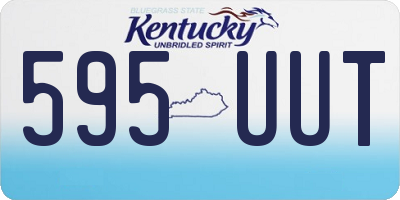 KY license plate 595UUT