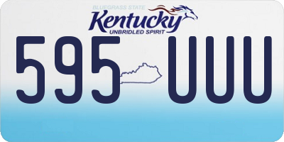 KY license plate 595UUU