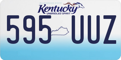 KY license plate 595UUZ