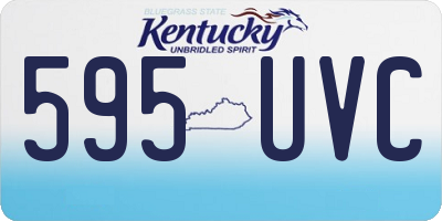 KY license plate 595UVC