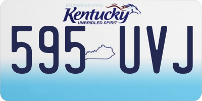 KY license plate 595UVJ