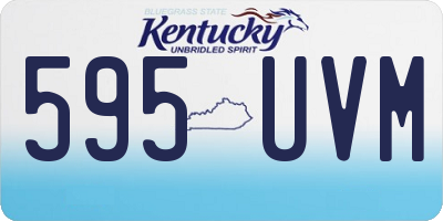 KY license plate 595UVM