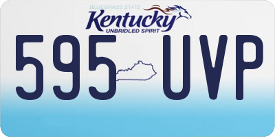 KY license plate 595UVP