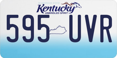 KY license plate 595UVR