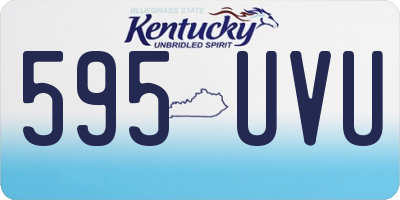 KY license plate 595UVU