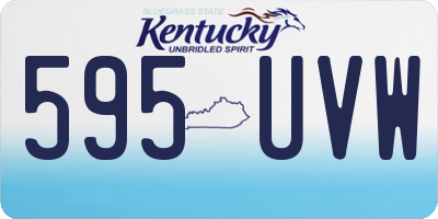 KY license plate 595UVW