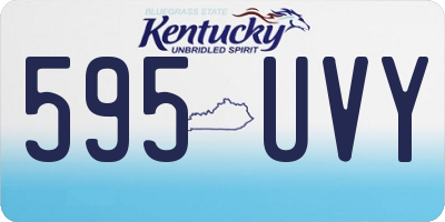KY license plate 595UVY