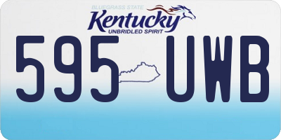 KY license plate 595UWB