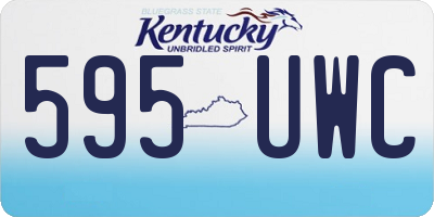 KY license plate 595UWC