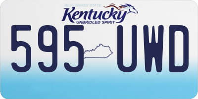 KY license plate 595UWD