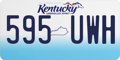 KY license plate 595UWH