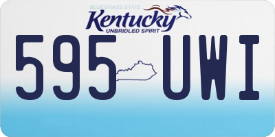 KY license plate 595UWI