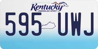 KY license plate 595UWJ