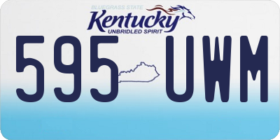 KY license plate 595UWM