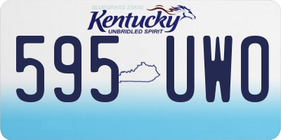 KY license plate 595UWO