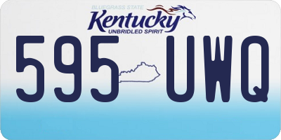 KY license plate 595UWQ