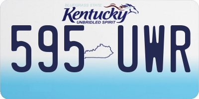 KY license plate 595UWR