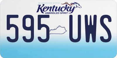KY license plate 595UWS