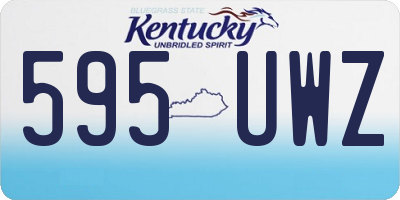 KY license plate 595UWZ