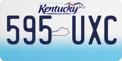 KY license plate 595UXC