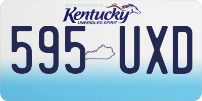 KY license plate 595UXD