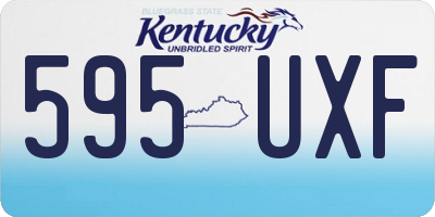 KY license plate 595UXF