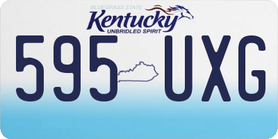 KY license plate 595UXG