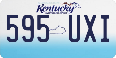 KY license plate 595UXI